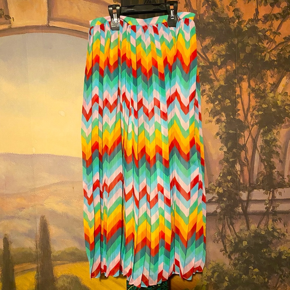 Romeo & Juliet couture pleated colorful midi skirt - Picture 2 of 5